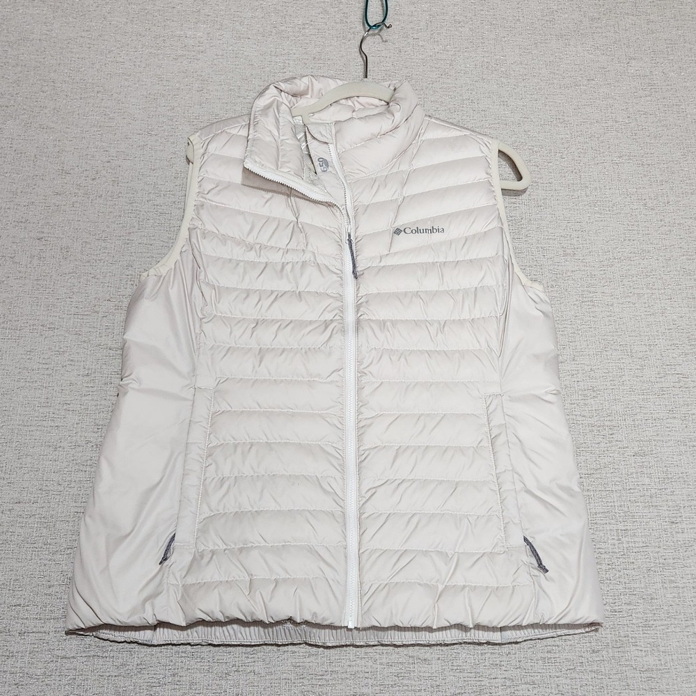 Columbia Lake 22 Down Vest Women L Chalk 650 Fill Omni-Heat XL8525